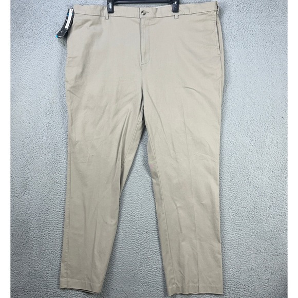 Savane Men The Ultimate Performance Chino Pants 48X34 Big Tall Tan Stretch NEW - Picture 1 of 9